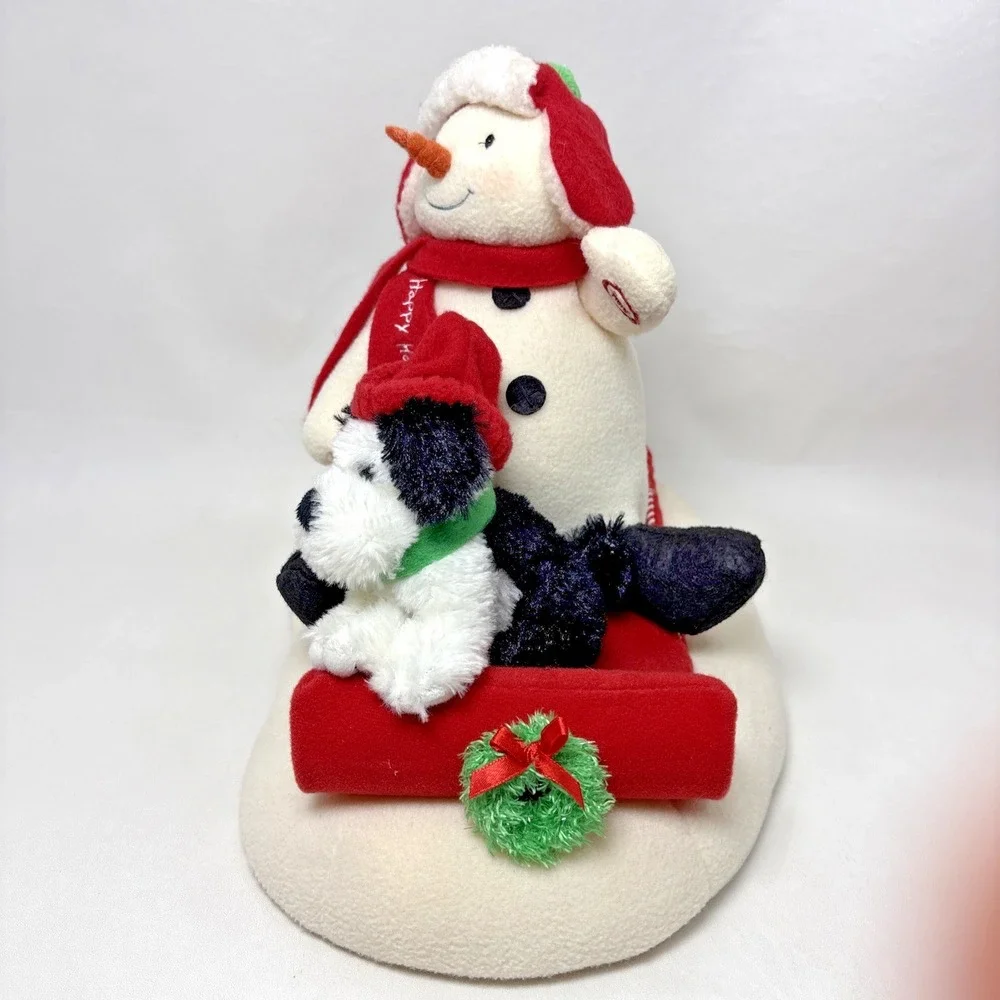 Hallmark 2007 Jingle Pals Animated Musical Snowman Penguin And‎ Dog On A Sled